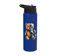 Robotics Animal Lover Teddy Robot Bear Robots Art Stainless Steel Insulated Water Bottle