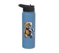 Robotics Animal Lover Teddy Robot Bear Robots Art Stainless Steel Insulated Water Bottle