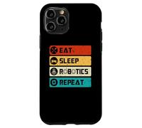Robotics Engineer Funny Robot, Eat Sleep Robotics Repeat Case for iPhone 11 Pro