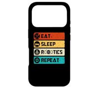 Robotics Engineer Funny Robot, Eat Sleep Robotics Repeat Case for iPhone 17 Pro
