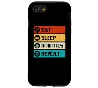 Robotics Engineer Funny Robot, Eat Sleep Robotics Repeat Case for iPhone SE (2020) / 7/8