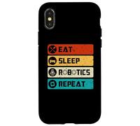 Robotics Engineer Funny Robot, Eat Sleep Robotics Repeat Case for iPhone X/XS