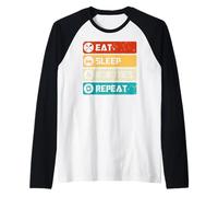 Robotics Engineer Funny Robot, Eat Sleep Robotics Repeat Raglan Baseball Tee