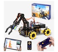 Robotics for Kids Ages 8-12, ACEBOTT Smart Robot Arm Car Kit with 5DOF, STEM Toys for Boys Age 8-12 12-16+, ESP32 Arduino/Python/Blockly Coding, App & Remote Control, STEM DIY Gift for Teens & Adults