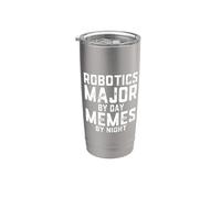 Robotics Major By Day Memes By Night Robotics Mechatronics Stainless Steel Insulated Tumbler