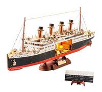 ROBOTIME 1912 Atlantic Voyager 3D Wooden Puzzle, Ship Model Kit for Adults | 433-Piece Build with Lighting, Detailed Multi-Deck Ship, Desk & Shelf Decor, Creative Gift for Model Lovers