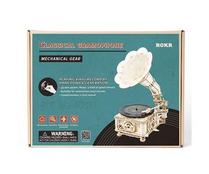 Robotime 3D Kit ROKR Classical Gramophone Wooden Puzzle DIY LKB01D/LKB01