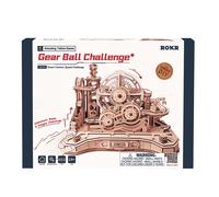 Robotime 3D Kit ROKR Gear Ball Challenge Wooden Puzzle DIY Marble Run EGC01