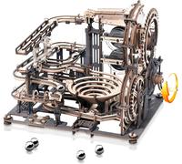 ROBOTIME 3D Puzzle Upgrade Marble Run, Wooden Model Kits for Adults to Build, M