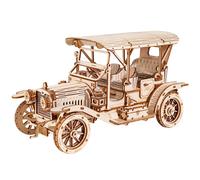 ROBOTIME 3D Puzzle Vintage Car, Wooden Model Kits for Adults to Build, Mechanical Construction Craft Kit Gift for Adults and Teens