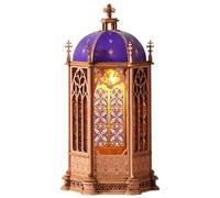 ROBOTIME 3D Puzzles, Wooden Model Kits for Adults with Stained Light - Wooden Puzzles for Adults, Classic Architecture DIY Model Kits to Build for Wen and Teens (Starry Dome Cathedra)
