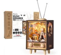 Robotime 3D Puzzles Wooden Music Box Sunset Carnival Model for Adult