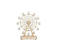 Robotime 3D Wooden Ferris Wheel Puzzle - 232-Piece, Natural Wood, 33.8 cm tall, Spins and Plays Music