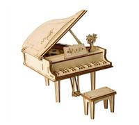 Robotime Self Assemble 3D Classical Wooden Puzzle Laser Cut Grand Piano Model