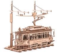 ROBOTIME 3D Wooden Puzzle Gear Drive Tram Age 14+, Mechanical Model Building Kit for Adults to Build, DIY Craft Toy Gifts for Teens, Adults