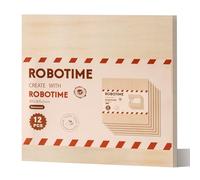 ROBOTIME Basswood Veneers Plywood Sheets, 12PCS 305x305x3mm, Unfinished Wood Board for Crafts, Painting, Pyrography Art, Home Decoration DIY and Model Kit Making