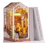 ROBOTIME Book Nook Kit for Adults - Holiday Café, DIY Miniature House Kit, Booknook Bookshelf Decoration, Creative Gift for Teens & Adults