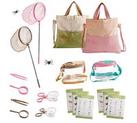 ROBOTIME Bug Catcher Kit & Kids Explorer Kit, 2 Person Kid Butterfly Outdoor Exploration Set, Complete Bug Hunting Set for Siblings & Friends, Gift for Boys Girls 3-12 (Green & Pink)