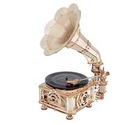 Robotime Classical Gramophone Wooden 3D DIY Model Kit Gift Teenager / Adult