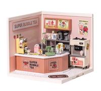 Robotime DIY Mini House Super Store Dollhouse Double Joy Bubble Tea