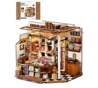 ROBOTIME DIY Miniature House Kit, Tiny House Building Kits，Mini Wooden Furniture Kit for Adults, Dollhouse for Birthday Christmas Craft Hobbies Gift（Henry's Chocolate）
