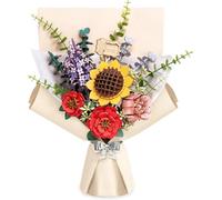 ROBOTIME Flowers 3D Wooden Puzzle Model Kits for Adults to Build, Artificial Flowers for Decoration, Home Decor Accessories Living Room, Gifts for Women on Valentine's Day, Flower Bouquet TW01H