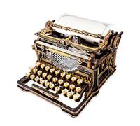 ROBOTIME Mechanical Typewriter 3D Wooden Model Kit, Classic, LK703B