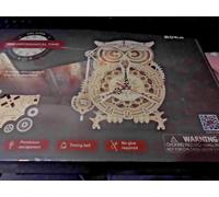Robotime Owl Clock Wooden 3D DIY Model Kit Gift Teenage / Adult