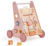 Robotime ROBUD Wooden Baby Push Walker Forest Vitality, Pink