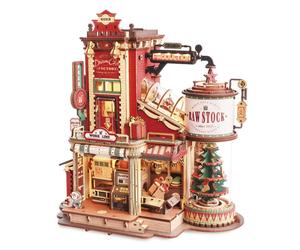 ROBOTIME ROKR Dream Gift Factory Christmas Mechanical Music Box Wooden Kit EAB01