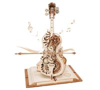 Robotime ROKR Magic Cello 3D Wooden Puzzle Building Toys 27.5x27.5x47.5cm 1PC,Home decoration, bookshelf decoration,Craft Gifts for Adults and Teens,Educational toys