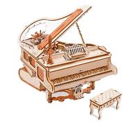 Robotime ROKR Magic Piano 3D Wooden Puzzle Building Toys 14 x 17 x 16.7 cm 1PC