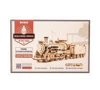 ROBOTIME ROKR Prime Steam Express Train 3D Wooden Puzzle DIY Craft Kit MC501