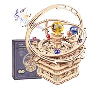 Robotime ROKR Starry Night 3D Wooden Puzzle Building Toys 13.5 x 13.5 x 15.5cm 1PC,Home decoration, bookshelf decoration,Craft Gifts for Adults and Teens,Educational toys