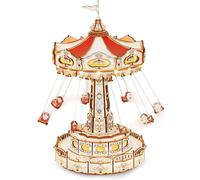 Robotime ROKR Swing Ride 3D Wooden Puzzle Building Toys 21.9 x 21.9 x 27.9 cm 1PC