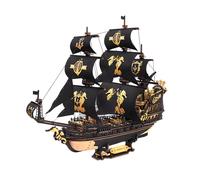 Robotime ROKR The Seahorse Barque Wooden 3D Puzzle Building Toys 47x18x39cm 1PC,Home decoration, bookshelf decoration,Craft Gifts for Adults and Teens,Educational toys