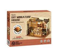 ROBOTIME Rolife 3D Miniature Becka's Baking House DIY Dollhouse Kit Gift - DG161