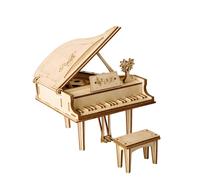 Robotime Self Assemble 3D Classical Wooden Puzzle Laser Cut Grand Piano Model