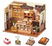 Robotime Rolife Becka's Baking House DIY Dollhouse Kit 25x15x19.5cm 1pc,Home decoration, bookshelf decoration,Craft Gifts for Adults and Teens,Educational toys