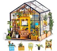 Robotime Rolife Cathy's Flower House DIY Dollhouse Kit 23.6 x 17.8 x 18cm 1PC,Home decoration, bookshelf decoration,Craft Gifts for Adults and Teens,Educational toys