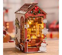 ROBOTIME Rolife Christmas Home Scene Book Nook DIY Miniature Dollhouse TGC07