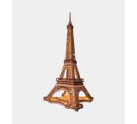 Robotime Rolife Night of the Eiffel Tower Wooden 3D Puzzle Building Toys 22 x 21.3 x 53 cm 1PC