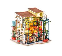 Robotime Emilys Flower Shop Miniature Dollhouse, Birch, Multi Colour, One Size