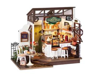 ROBOTIME Rolife Flavory Cafe Coffee Shop DIY Miniature Dollhouse DG162