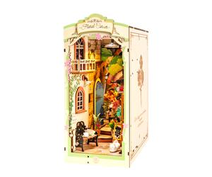 Robotime Rolife Floral Corner Book Nook DIY Miniature Dollhouse TGB09