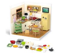 Robotime Rolife Happy Meals Kitchen DIY Miniature House Kit 16.3 x 16.3 x 15.2 cm 1PC