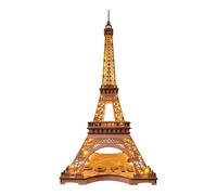 Robotime Rolife Night of the Eiffel Tower Wooden 3D Puzzle Building Toys 22 x 21.3 x 53 cm 1PC