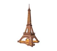 Robotime Rolife Night of the Eiffel Tower Wooden 3D Puzzle Building Toys 22x21.3x53cm 1PC,Home decoration, bookshelf decoration,Craft Gifts for Adults and Teens,Educational toys
