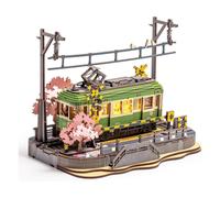 Robotime Rolife Sakura Journey Wooden 3D Puzzle Building Toys 23 x 14 x 16.7cm 1PC,Home decoration, bookshelf decoration,Craft Gifts for Adults and Teens,Educational toys