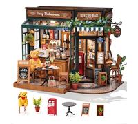 Robotime Rolife Tipsy Restaurant DIY Dollhouse Kit 23.6 x 17.8 x 18cm 1PC